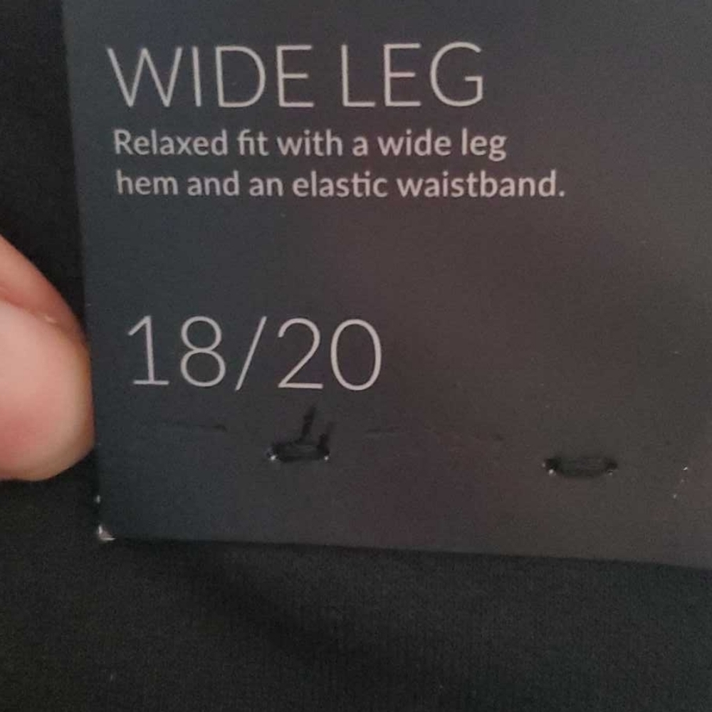 2 - Lane Bryant black wide leg elastic pants